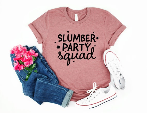 Slumber Party Squad Sleepover Squad Shirts Teen Birthday | Etsy