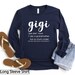 Long Sleeve Shirt, Gigi Definition, Grandmother Definition, Grandparents Gift, Trendy Mom T-Shirts, Nana, Mimi, Gigi Shirt, Grammy, Grandma 