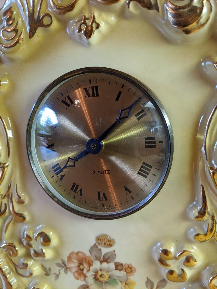 Vintage Decanter Mantel Clock Liverpool Porcelain Collection Made in