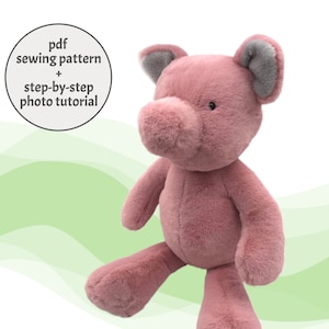 Peppers the Pig - Digital Sewing Pattern + Photo Tutorial - DIY Plushie