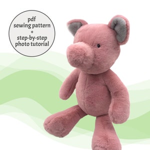 Peppers the Pig - Digital Sewing Pattern + Photo Tutorial - DIY Plushie