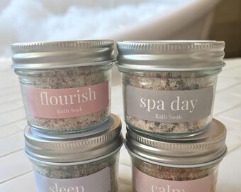 Handmade Aromatherapy Bath Salts: Coconut Milk, Oats & Essential Oils