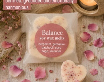 Balance Soy Wax Melts, Bergamot, Geranium, Patchouli, Clary Sage, Lavender (5 Count)