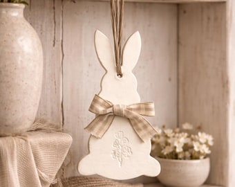 Clay Bunny Essential Oil Diffuser, Hanging Bunny Decoration, Easter Bunny Ornament, Spring Home Decor, Handmade Clay Diffuser Gift