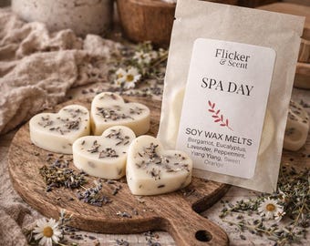 Spa Day Aromatherapy Soy Wax Melts – Relaxing Fragrance – Handmade Vegan Essential Oil Melts