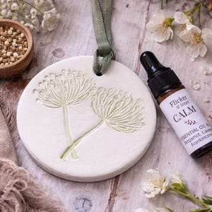 Handmade Clay Essential Oil Diffuser: Seed Head Design, Hedgerow Aromatherapy