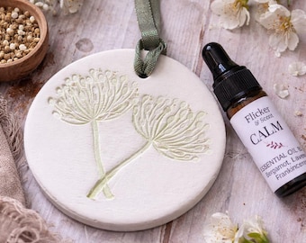Handmade Clay Essential Oil Diffuser: Seed Head Design, Hedgerow Aromatherapy
