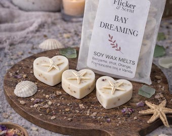 Bay Dreaming – Aromatherapy Soy Wax Melts, infused with essential oils, Bergamot, Orange, Frankincense & Vanilla,