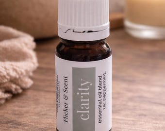 Clarity Essential Oil Blend | Peppermint Lavender Focus Aromatherapy Oil