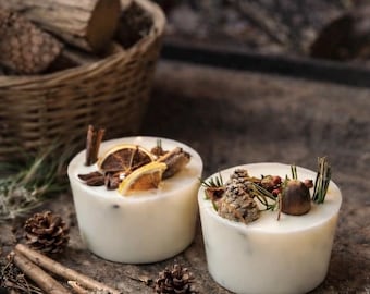 Botanical Soy Wax Firelighters: four Essential Oil Infused, Eco Fire Starters, in a gift box