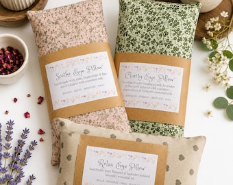 Aromatherapy Eye Pillow | Lavender Eye Mask | Yoga & Meditation Pillow | Natural Sleep Aid | Removable Cotton Cover | Relaxation Gift