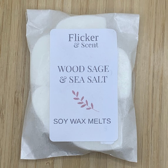 Wood Sage & Sea Salt Wax Melts: Handmade Soy Wax Hearts