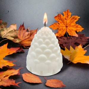 Pine Cone Soy Wax Pillar Candle, Handmade, Fragranced, Decorative Candles, Vegan, Natural, Autumn Candle, Christmas Candle, Gift