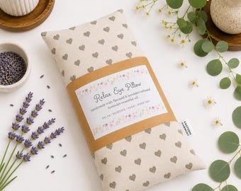 Relax Aromatherapy Eye Pillow, Lavender Eye Mask, Yoga & Meditation Pillow, Natural Sleep Aid, Removable Cotton Cover, Relaxation Gift