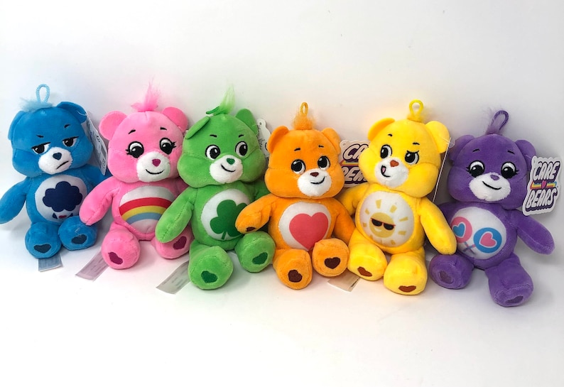 Set of 6 Mini Care Bears Plush Basic Fun Bear Stuffed Animal Etsy