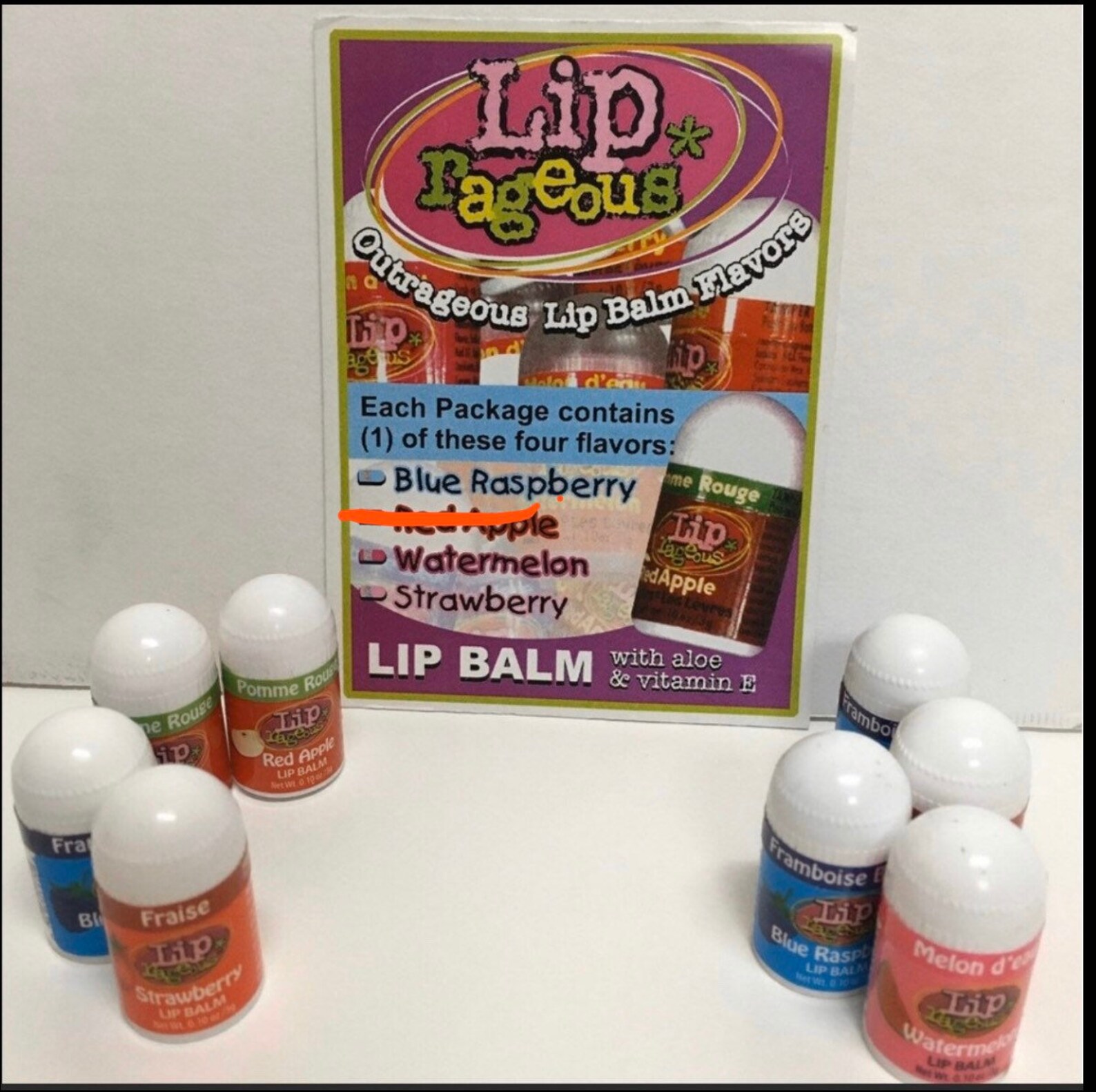Mini lip balm 1.5 tall. Assorted random flavors 8 pieces. Etsy