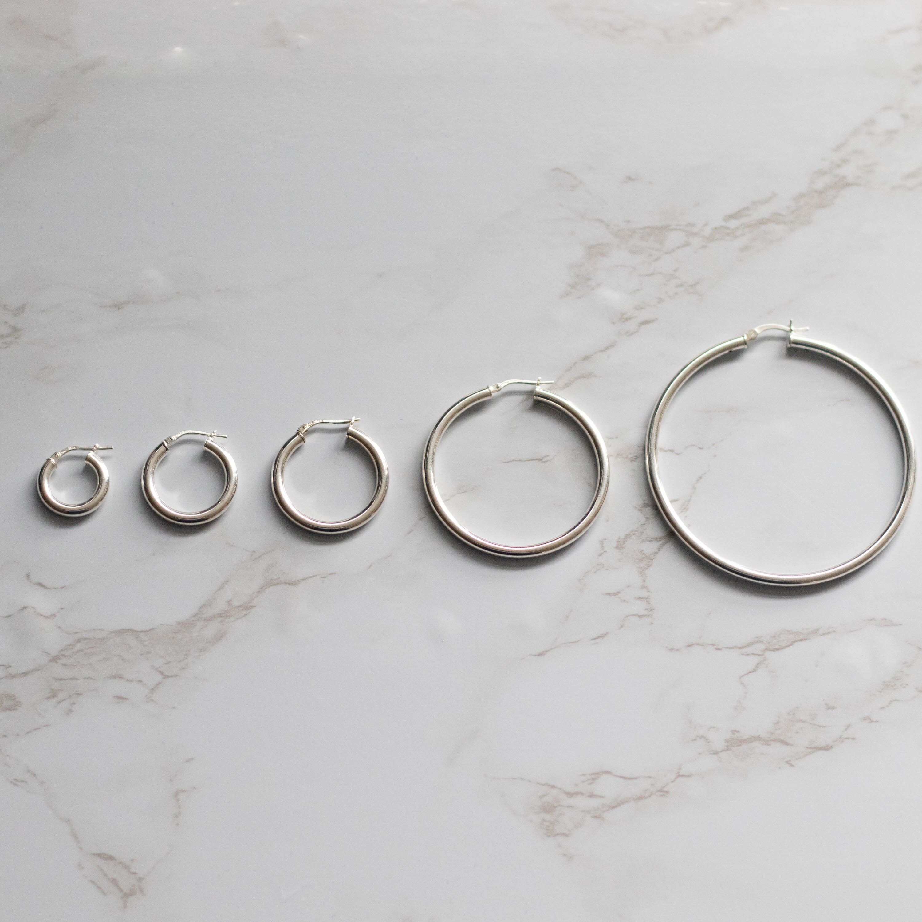 Small Silver Hoops Silver Hollow Hoops Dainty Silver Hoops. Etsy