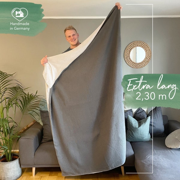 Kuscheldecke "Extra Lang" 145 x 230cm I Extra lange Wohndecke I Sofadecke für große Menschen| XL Decke