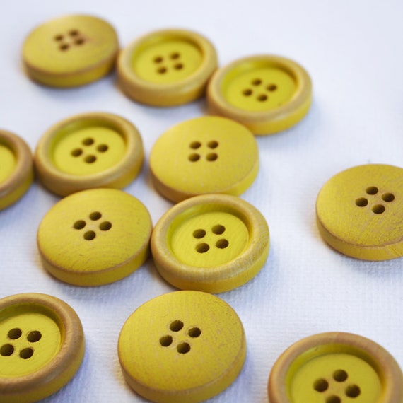 Wooden Buttons 20mm Sewing, Natural Wood Buttons Sewing