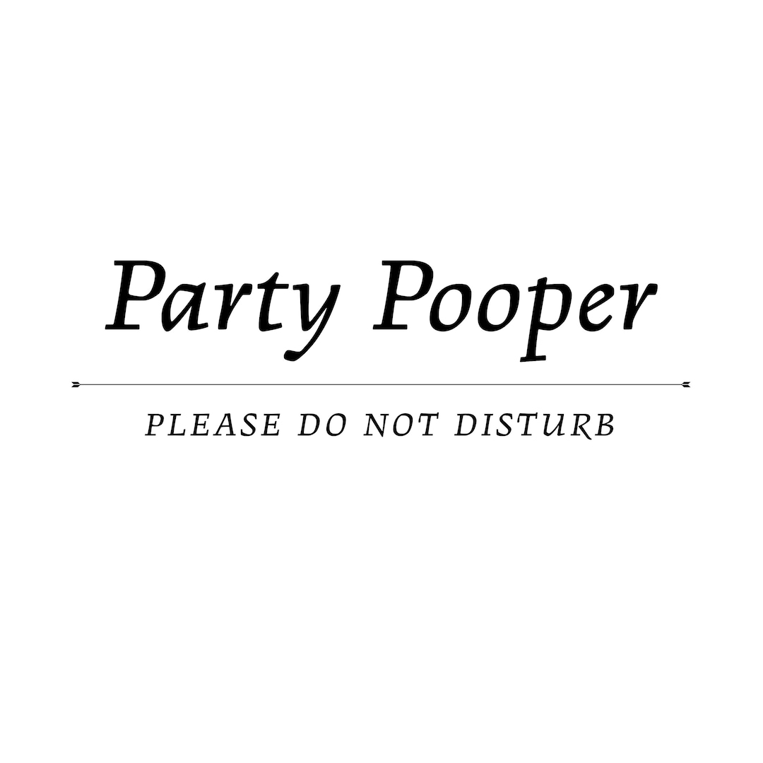 Party Pooper Do Not Disturb Sign Vector Svg Ai Dxf Eps Png Jpg File