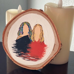 L (Large) Family Wood slice portrait