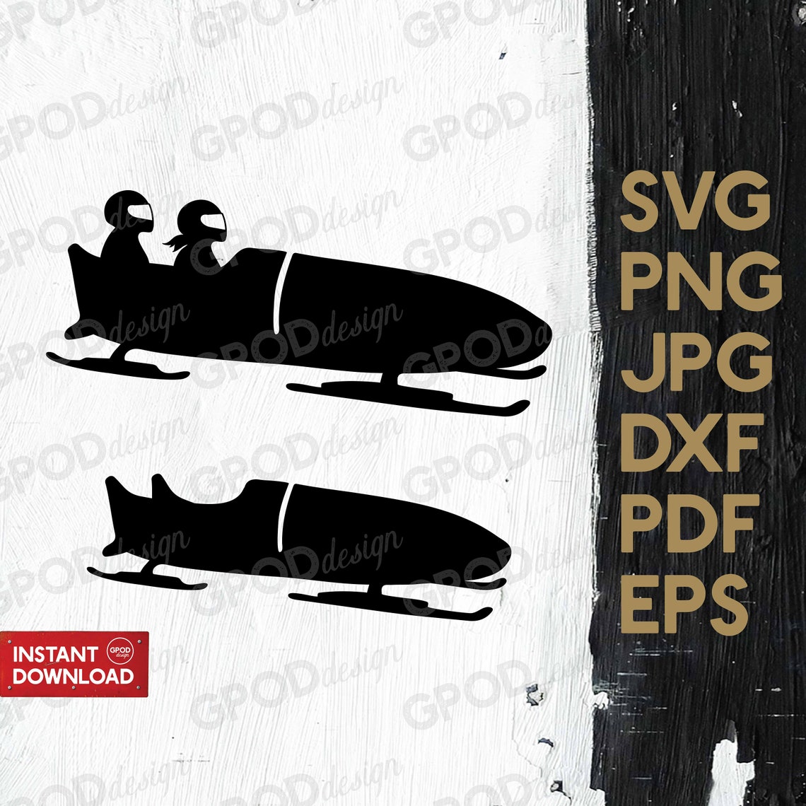Bobsledding SVG Bobsled Svg Clipart für Cricut/Silhouette Etsy Schweiz