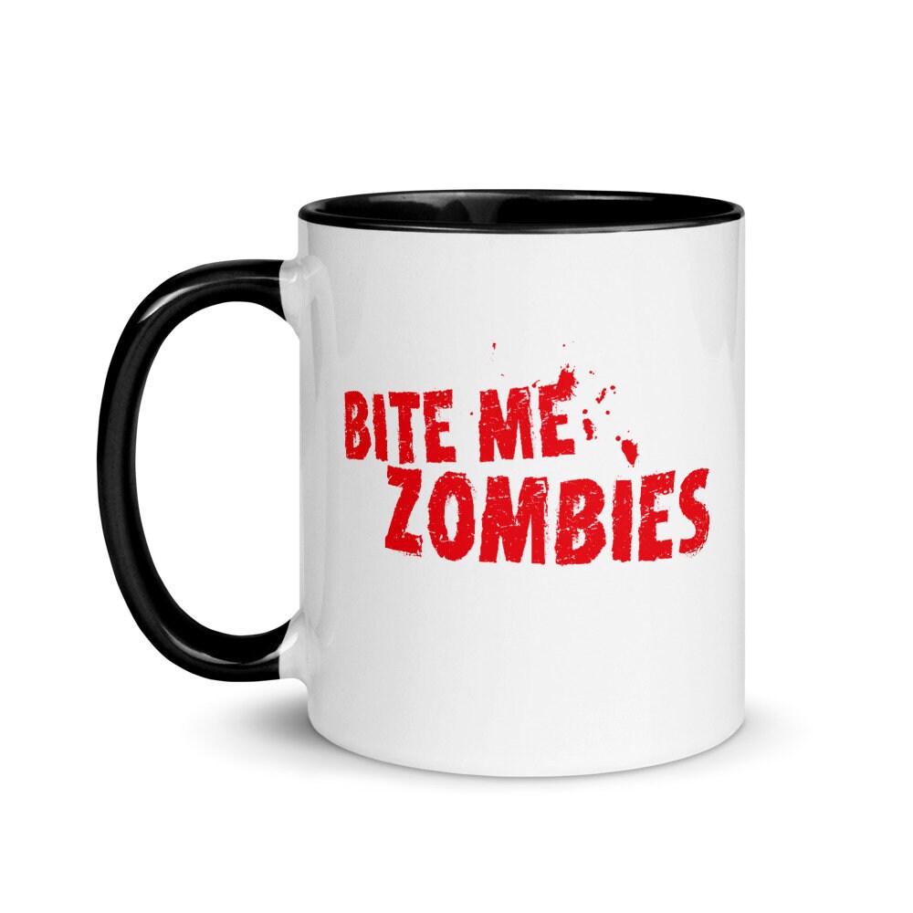 Zombies Coffee mug Halloween Gift Bite Me Zombies mugs Etsy