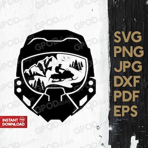 Snowmobile helmet SVG, Snowmobile Goggles svg, Clipart For Cricut, Snowmobile Life svg, Snowmobile svg, Perfect for Gift | Digital download