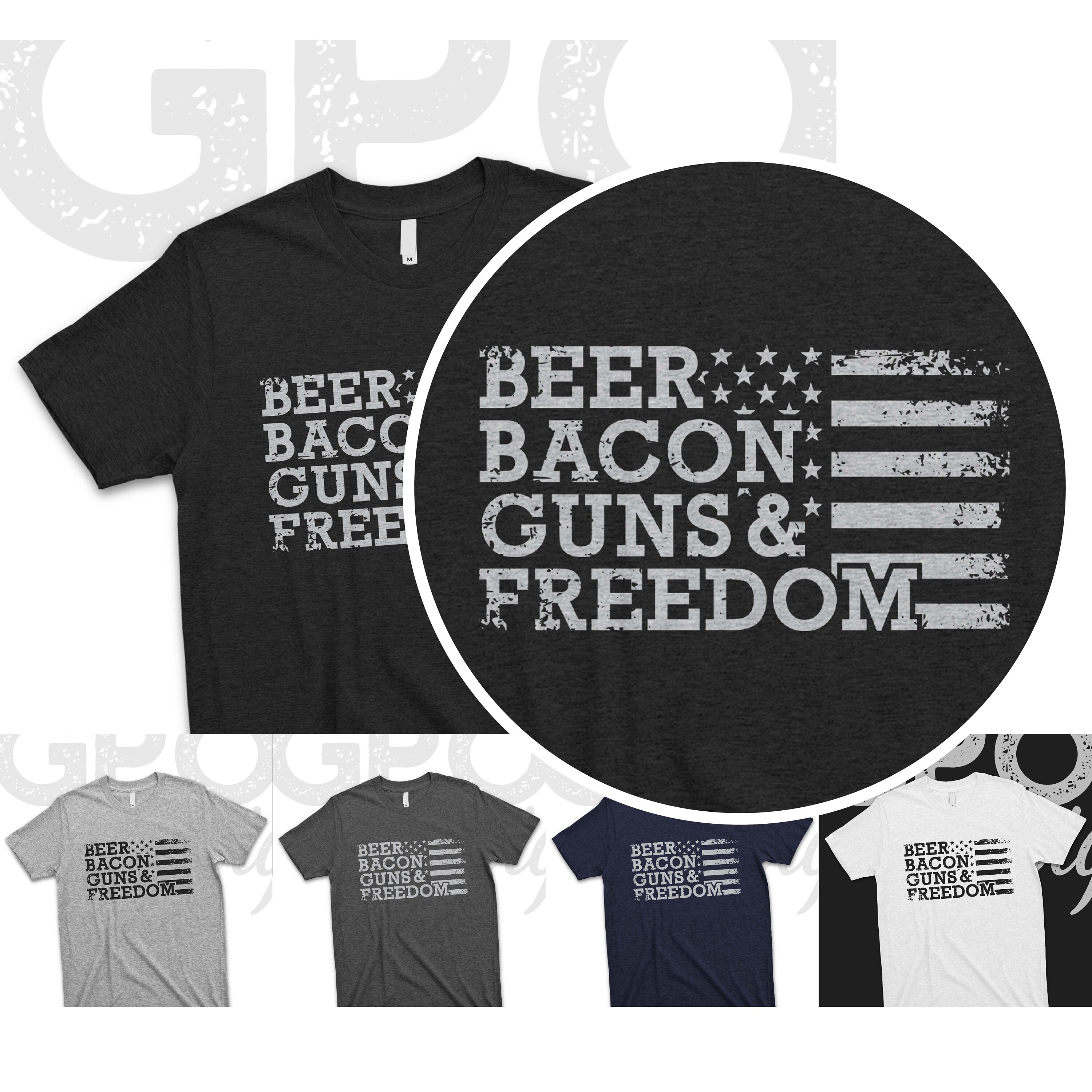 Beer Bacon Guns Freedom Shirt Brewer Flag Shirt Gift for Etsy