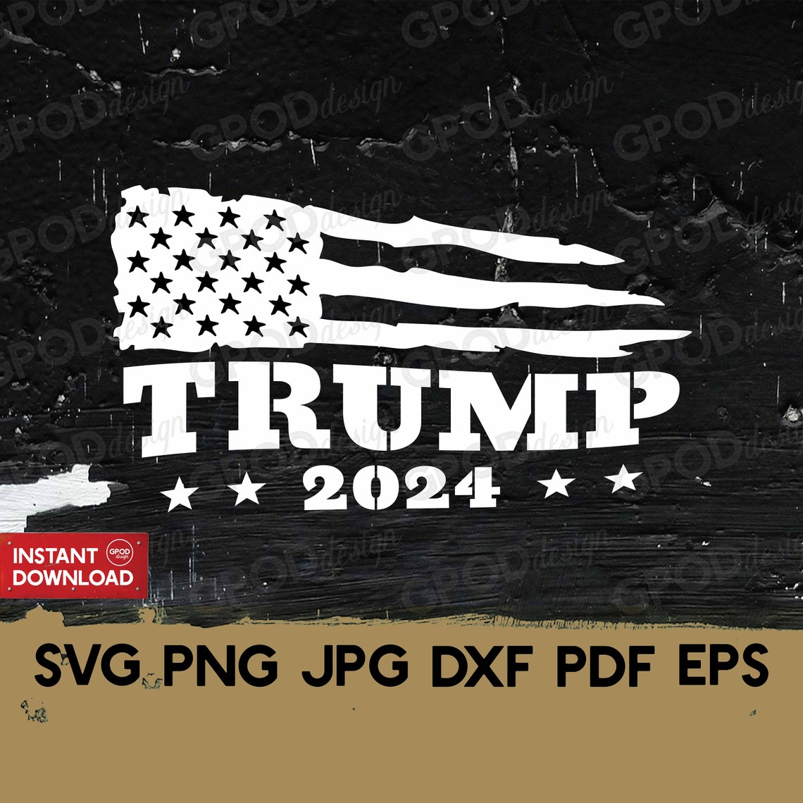 Trump 2024 Flag SVG Trump svg Trump 2024 svg Clipart for Etsy