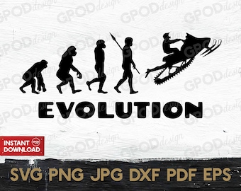 Snowmobile Evolution SVG, Human Evolution svg, Clipart for Cricut, Snowmobile lover svg, snowmobile svg / Vector Cut File, Descarga digital