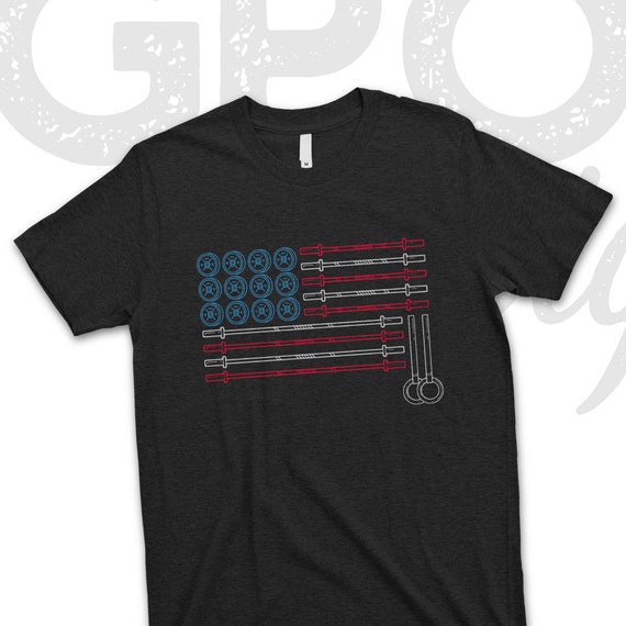 barbell flag shirt