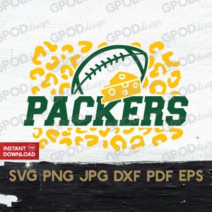 Packers Leopard SVG, Packers Football svg, Clipart for Cricut, Packers Cheese svg, Let&#39;s go Packers svg, Perfect for Gift | Digital download