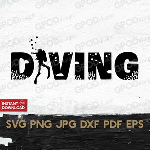 Scuba Diving SVG, Diver Tank Clipart For Cricut, Scuba Life Diver Nautical Lover digital prints perfect for make a gift | Digital download