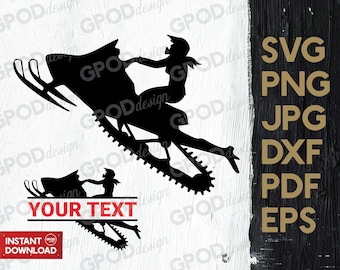 Woman on Snowmobile svg, Snowmobile mom svg, Clipart For Cricut, Sled life svg, Let it Snowmobile svg | Vector Cut File, Digital download