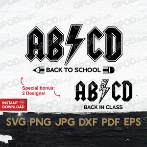 ABCD Back To School SVG, ABCD Back In Class svg, First Day Of School svg, Perfect Clipart for Cricut for make a gift | Digital download