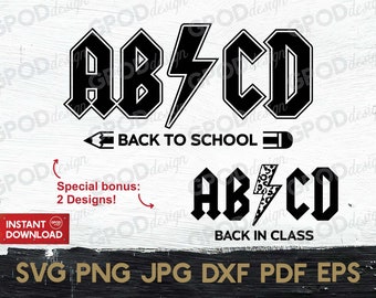 ABCD Back To School SVG, ABCD Back In Class svg, First Day Of School svg, Perfect Clipart for Cricut for make a gift | Digital download