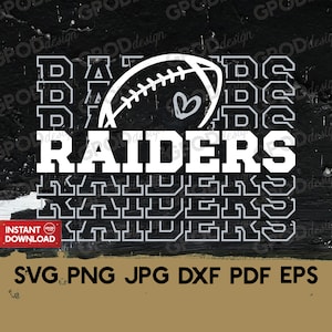 Raiders Football SVG, Raiders svg, Clipart para Cricut, Team Raiders svg, Raiders Football Mom svg, perfeito para um presente | Download digital