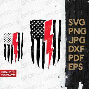 Electrician American Flag SVG, Electric svg, Clipart For Cricut, Thunder flag svg, Lineman flag svg | Vector Cut File, Digital download