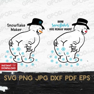 Snowflake Maker SVG, Funny Snowman Quote svg, Clipart for Cricut, How Snowflakes Are Really Made svg | Vector Cut File, Digital download