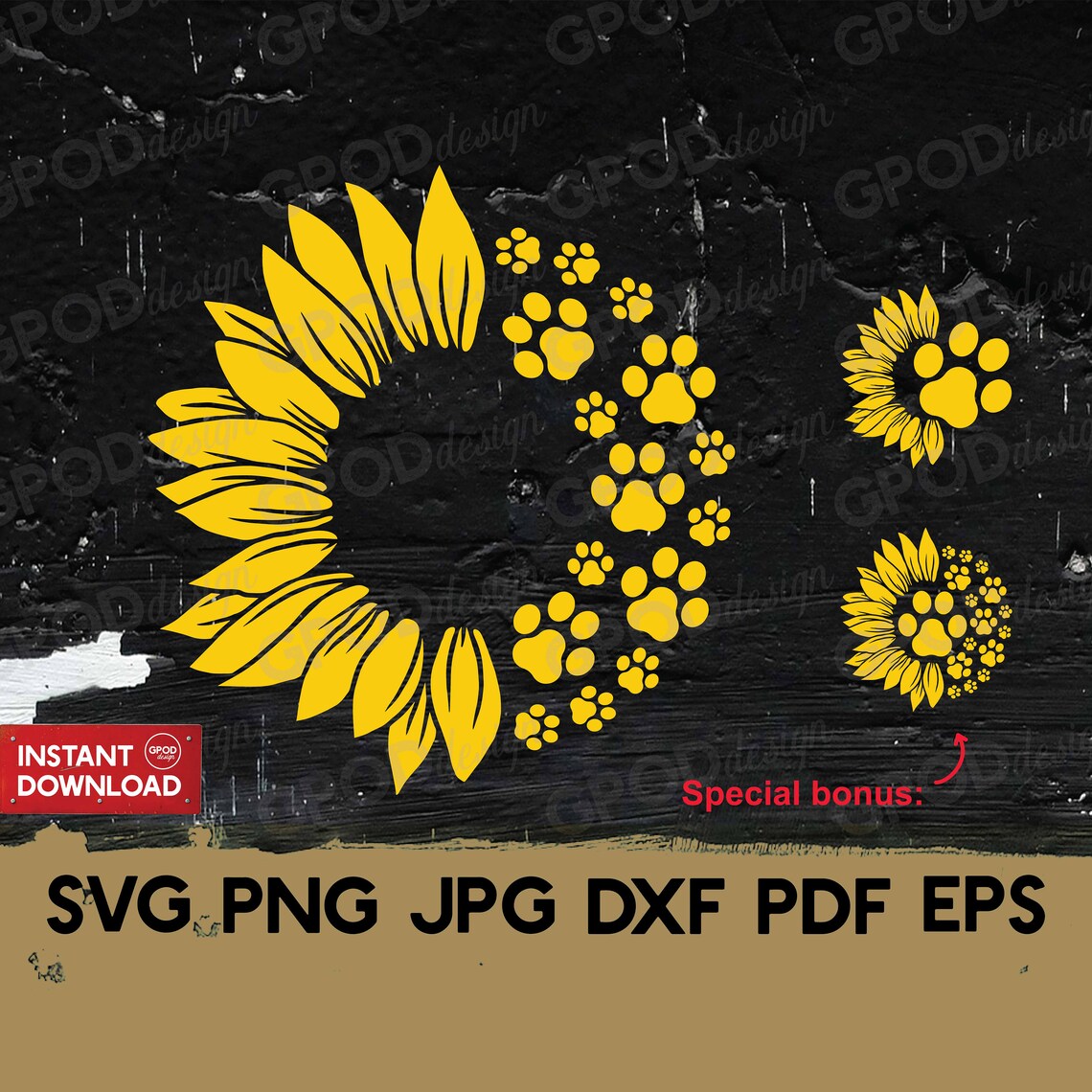 Free Free Sunflower Paw Svg 621 SVG PNG EPS DXF File