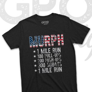 American Flag Murph Shirt Crossfit Wod Shirt Murph Shirt | Etsy