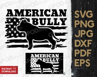American flag Bully SVG, Pitbull flag svg, Clipart For Cricut, Pitbull Enthusiast svg, Dog USA flag svg | Vector Cut File, Digital download