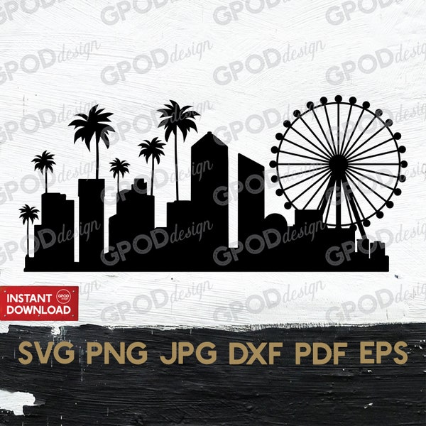 Palm Trees Ferris Wheel Windmills SVG, Ferris Wheel PNG, Clipart, Carnival svg, Music Festival svg, Music and Beer svg | Digital download