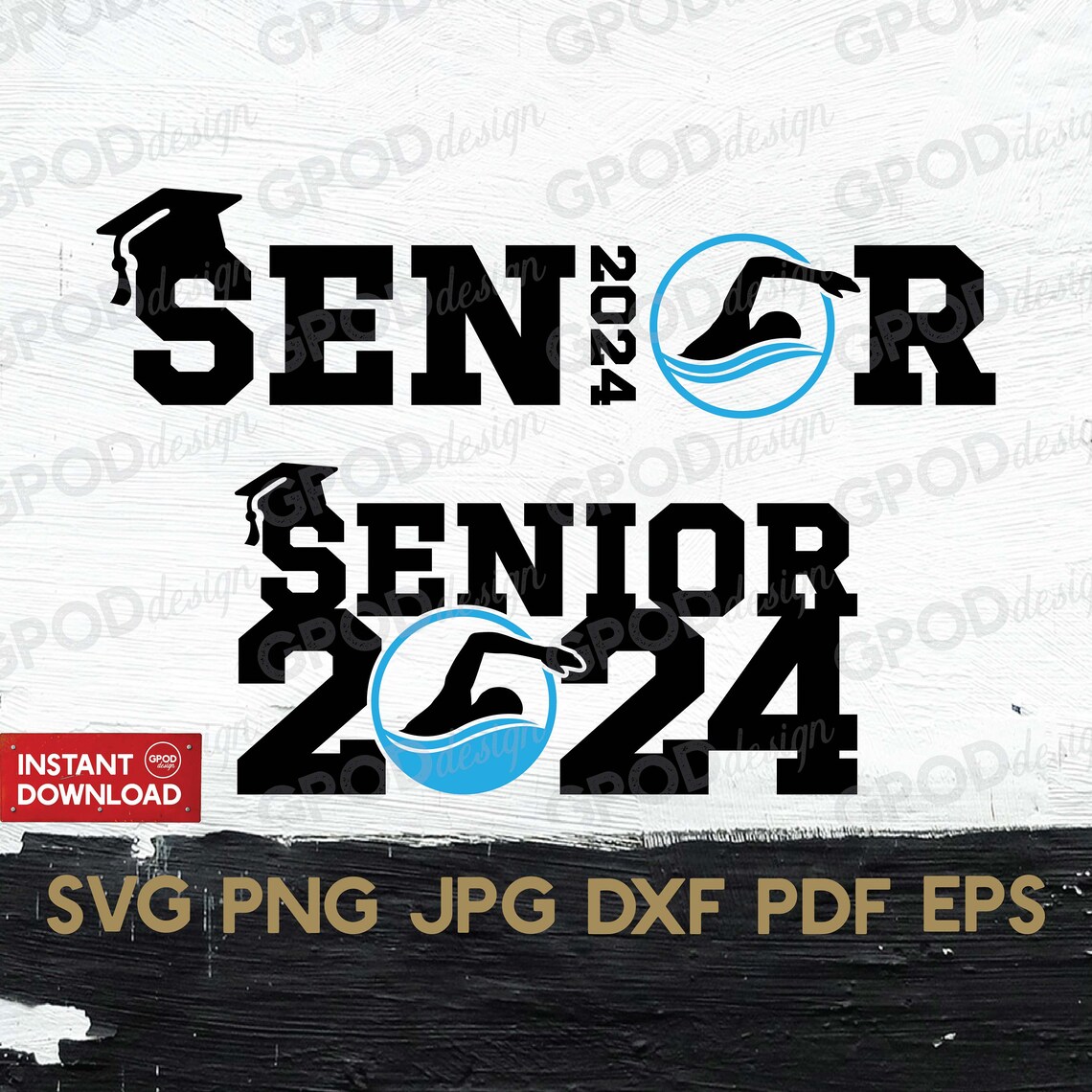 Senior Swimmer 2024 SVG Graduation Class of 2024 Svg Clipart - Etsy