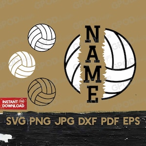 Volleyball Name SVG, Volleyball svg, Clipart for Cricut, Senior Volleyball Mom svg, Volleyball Team svg | Vector Cut File, Digital download