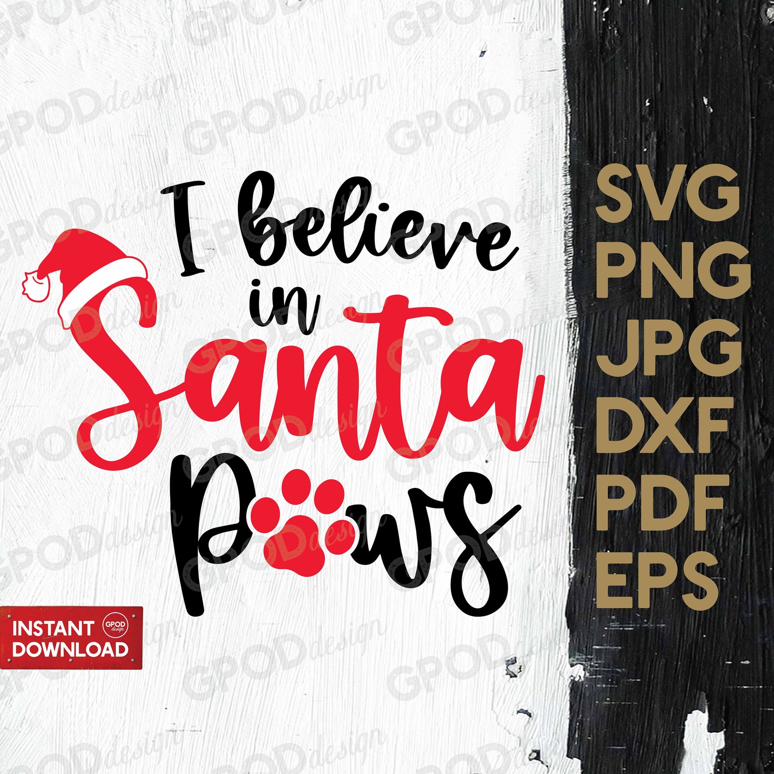 I Believe in Santa Paws SVG Believe in Santa svg Clipart for Etsy