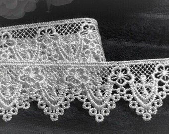 1 3/4 inch wide white Venise lace trim price per yard