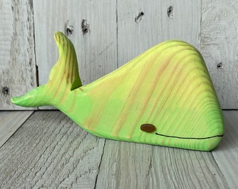 Wooden whale ornament 5th anniversary gift oak ornament