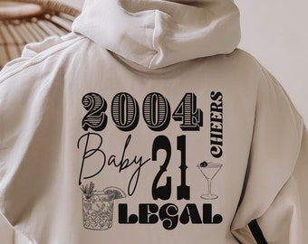 21st Birthday Sweatshirt, Limited Edition 2004 Birthday Shirt, College Style 21st Birthday Gift, 21st Birthday Gift for Her , 21 Tee